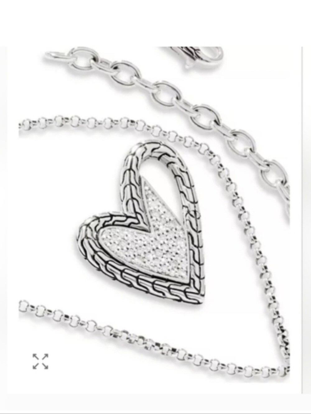 John Hardy Manah Diamond Pave Necklace